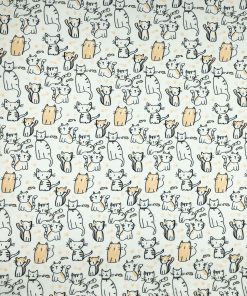 Sketch Cat Super Snuggle Flannel Fabric