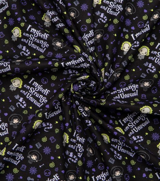 Beetlejuice Strange   Unusual Cotton Fabric - Image 4