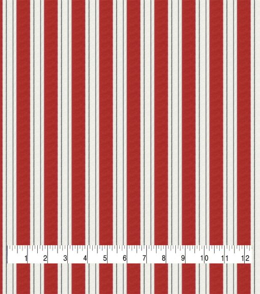 Stripe Red 108 Wide Flannel Fabric - Image 3