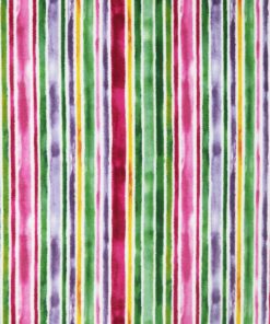 Pastel Green   Pink Stripes Anti Pill Fleece Fabric