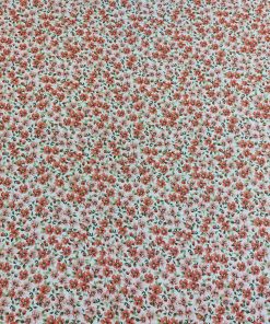 Orange Packed Floral Quilt Cotton Fabric by Keepsake Calico