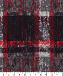 Red   Black Plaid Blanket Anti Pill Fleece Fabric
