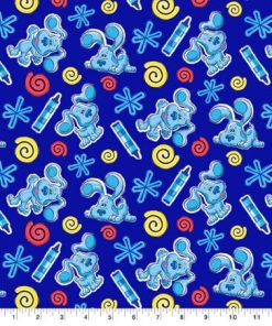 Blues Clues School Supplies Cotton Fabric