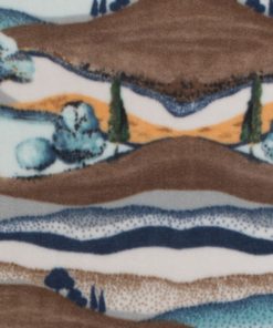 Watercolor Mountains Anti Pill Fleece Fabric
