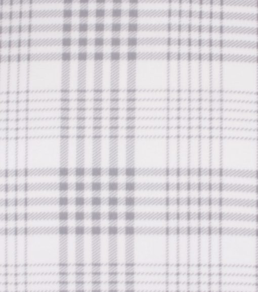 Blizzard Fleece Fabric White   Gray Plaid - Image 2