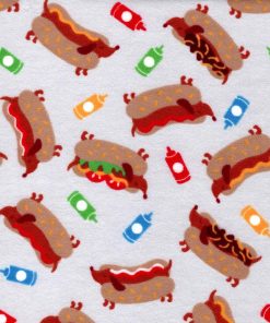 Super Snuggle Flannel Fabric Hot Dogs