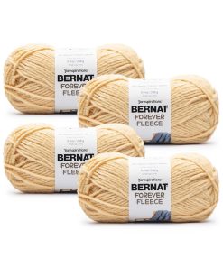 Bernat Forever Fleece 194yds Super Bulky Polyester Yarn 4 Bundle