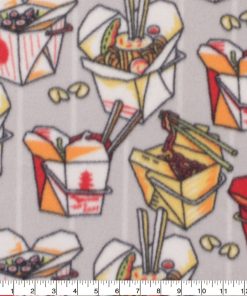 Chinese Takeout Blizzard Fleece Fabric