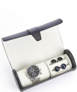 Watch and Cufflink Leather Travel Roll