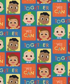 Cocomelon Together Block Kids Cotton Fabric