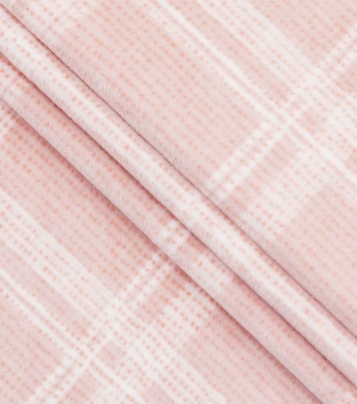 Pink Plaid Luxe Fleece Fabric - Image 2