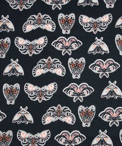 Super Snuggle Spooky Pink Moths Flannel Fabric