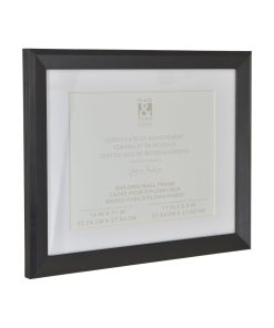 14 x 11 Matted to 11 x 8.5 Black Diploma Frame by Place   Time