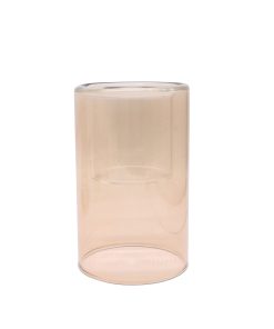5 Brown Glass Votive Candle Holder by Place   Time