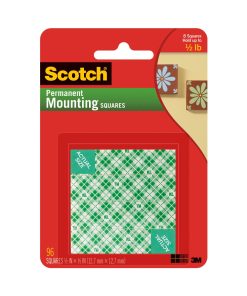 Scotch 0.5lb Plaid Small Permanent Mounting Squares