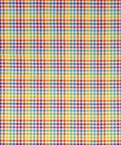 Rainbow Gingham Checkered Cotton Fabric by Keepsake Calico