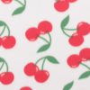 Cherries on White Blizzard Fleece Fabric