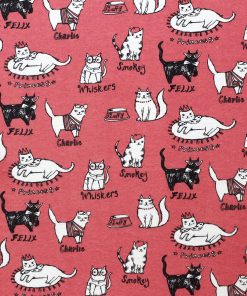 Cat Names Super Snuggle Flannel Fabric