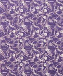 Dragonfly on Purple Glitter Quilt Cotton Fabric by Keepsake Calico