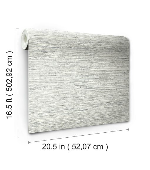 York Wallcoverings Wallpaper Grey Grasscloth - Image 7