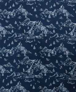 Mountains On Blue Super Snuggle Flannel Fabric