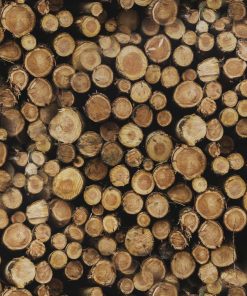 David Textiles Lumber on Black Novelty Cotton Fabric