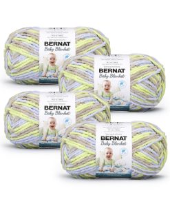 Bernat Baby Blanket 220yds Super Bulky Polyester Yarn 4 Bundle