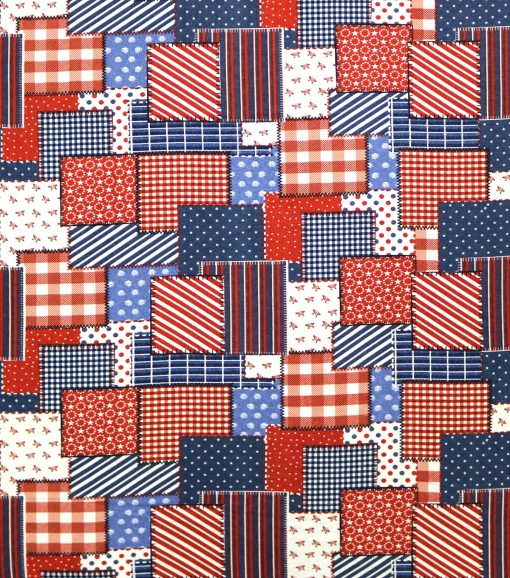 Americana Patch Super Snuggle Flannel Fabric - Image 2