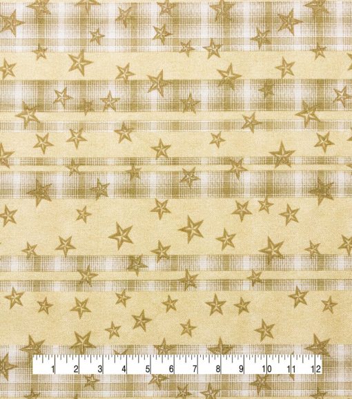 Stars on Cream Patriotic Cotton Fabric - Image 2