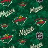 Minnesota Wild Fleece Fabric Digital