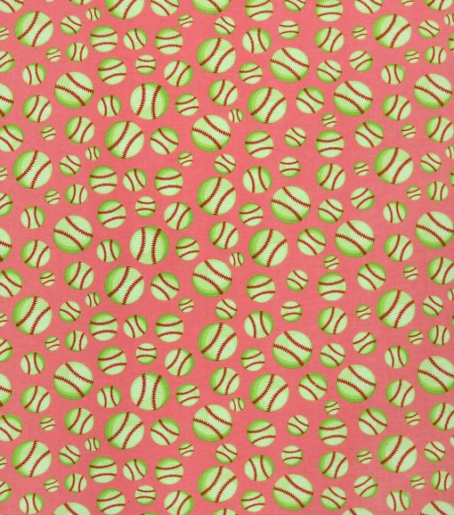 Softball Super Snuggle Flannel Fabric