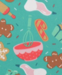 Baking Cookies On Blue Blizzard Fleece Fabric