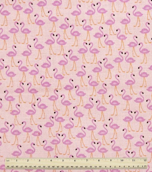 Novelty Cotton Fabric Flamingo Traffic - Image 2