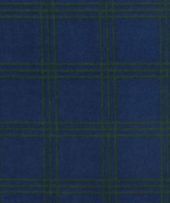 Blue   Green Plaid Anti Pill Fleece Fabric