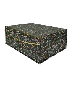 16 x 11 Ditzy Floral Black Flip Top Box by Place   Time
