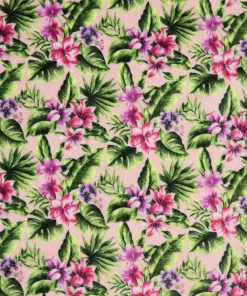 Pink Exotic Botanicals Sew Lush Fleece Fabric