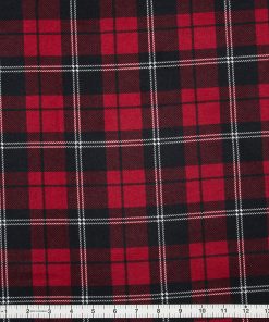 Red   Black Plaid Super Snuggle Christmas Flannel Fabric
