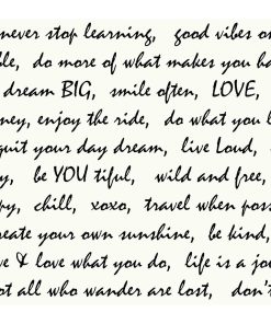 RoomMates Wallpaper Black Dream Big Script
