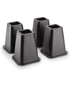 Simplify 6 Black Bed Raisers 4pk