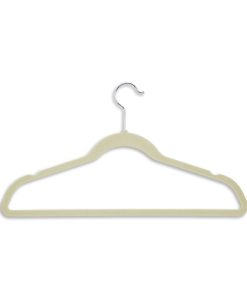 Honey Can Do 18 x 9.5 White Velvet Non Slip Suit Hangers 20pk