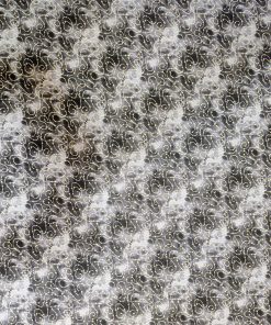 Dots   Stars on Black Quilt Metallic Cotton Fabric by Keepsake Calico