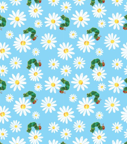 Eric Carle Caterpillar Daisies Cotton Fabric - Image 2