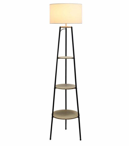 All The Rages 62.5 Shelf Floor Lamp 3 Tier With Fabric Shade - Image 4