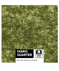 18 x 21 Green Distressed Cotton Fabric Quarter 1pc by Keepsake Calico
