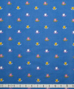 Happy Tiny Floral Blue Super Snuggle Flannel Fabric