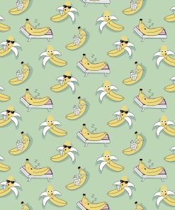 Banana Vacation Super Snuggle Flannel Fabric