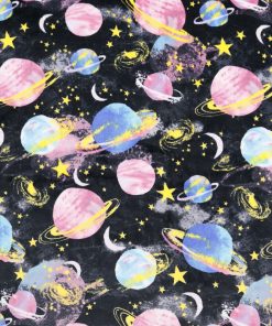 Watercolor Space Sew Lush Fleece Fabric