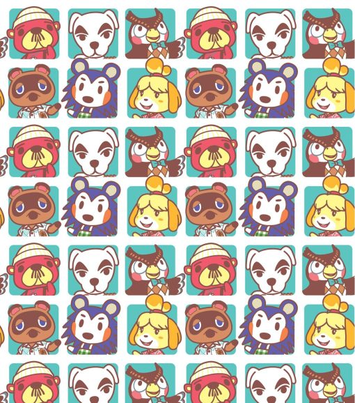 Animal Crossing Friends Boxes Cotton Fabric - Image 2