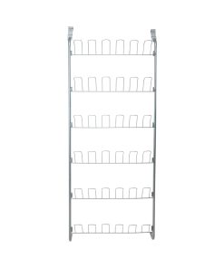 Organize It All 60 Silver 18 Pair Over the Door Shoe Rack