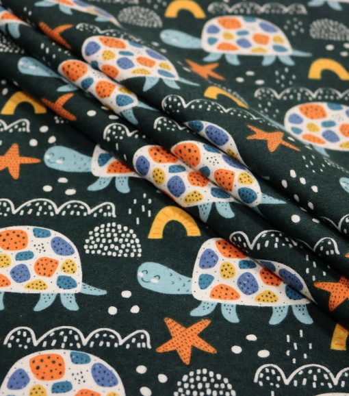 Bright Turtles Super Snuggle Flannel Fabric - Image 2